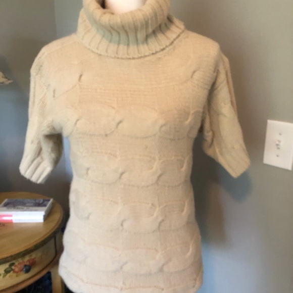 Cache brand short sleeve turtleneck sweater - Picture 3 of 5